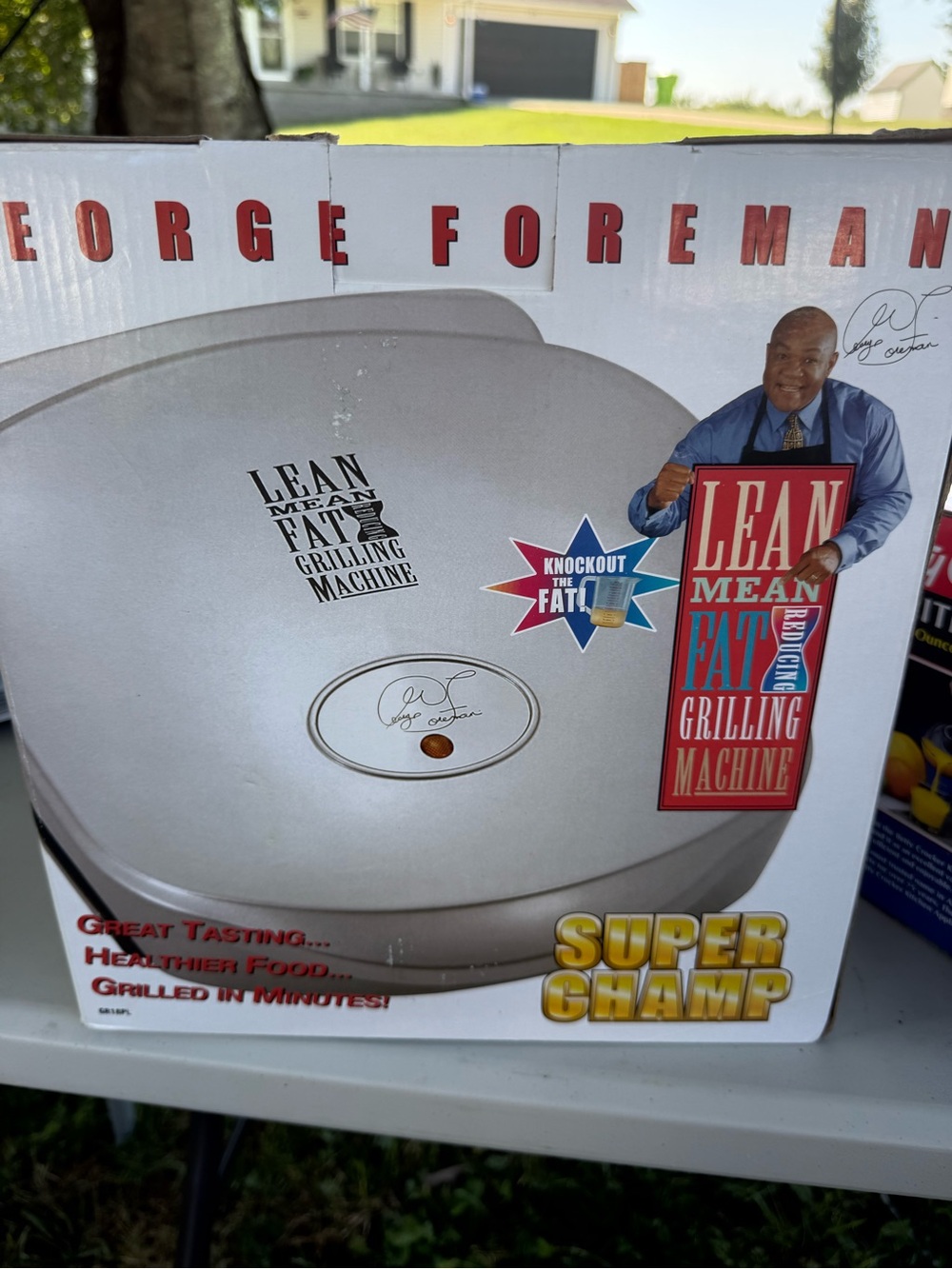 George Foreman Super Champ Electric Grill — White